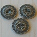 5/8" 15MM Antique Silver Woven Domed Leaf Button