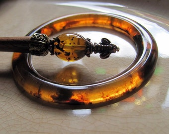 Tortoise Shell Shawl Pin Ring (RING ONLY)