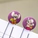 Planner Clip, Jumbo Paperclip, Bookmark - Cute Purple Mice