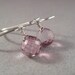 Pink Quartz Earrings, Faceted Mystic Quartz Earrings, Sterling Silver Earrings, Rose Pink Girlie