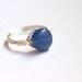 Blue stone ring, kyanite ring, wire wrapped silver ring, made to order, cornflower blue stone