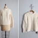 1960s vintage natural wool fisherman sweater