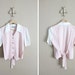 final sale - color block top / vintage pink blouse