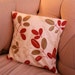 SALE Red and Taupe Leaves Pillow Cover