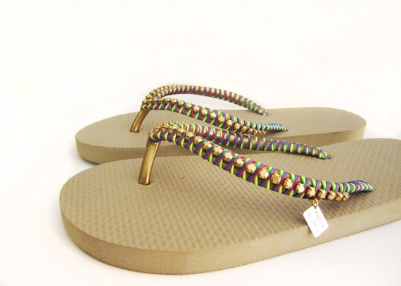 flip flops, Bling flip flops, flip flop, Custom flipflops, Gold flip ...