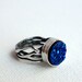 Icy Blue Drusy Sterling Silver Nest Ring