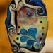 Reserved for Tina , Lampwork Bead , black with silver multicolor glass and murrini , glass beads by Beadfairy Lampwork