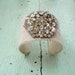 Cuff Bracelet - Grain Sack and Rhinestones