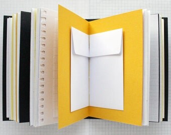 The Future Is Now - Travel Journal - 4.5 x 6 inch A6 - Mixed Paper Journal - Yellow / Grey