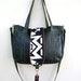 New Style////Georgiana in Emerald Green Leather with Pendleton Flap and Clip on Messenger Strap