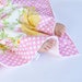 Baby Girl Minky Blanket, Small Patchwork Blanket, Floral and Yellow