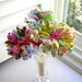 Fabric Bouquet, Fabric Flowers, Button Flowers, Flower Arrangement, Bouquet, Home Decor, Flower Stem Centerpiece - No. 74