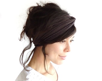 Turban Headband // Fashion Turban // Turband // Stretch Hairband // Hair Wrap // Brown