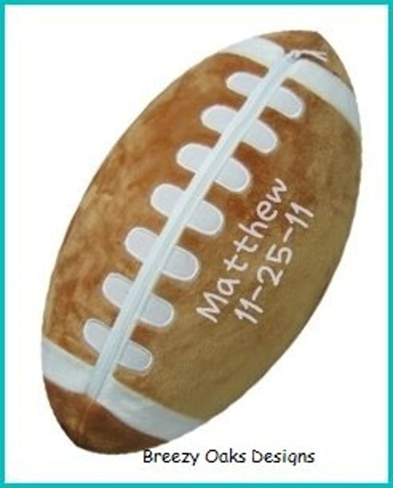 Personalized Sports Football Pillow Kids by BreezyOaksDesigns