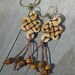 Celtic Knot Earrings, Earth tones, tiger eye, fringe, rustic, organic