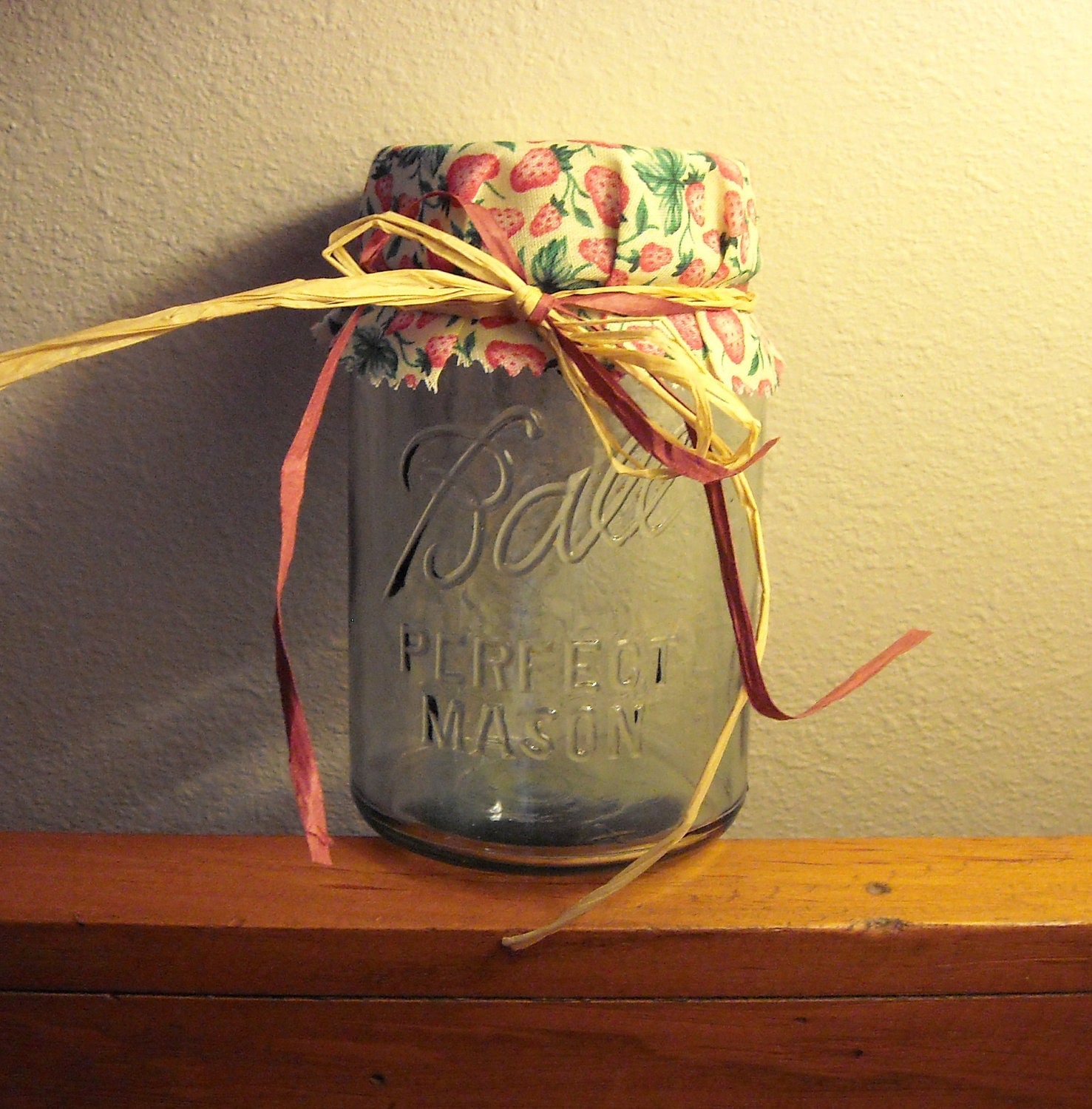 Set of 18 Fabric Canning Jar Covers 3 Different Patterns Ties