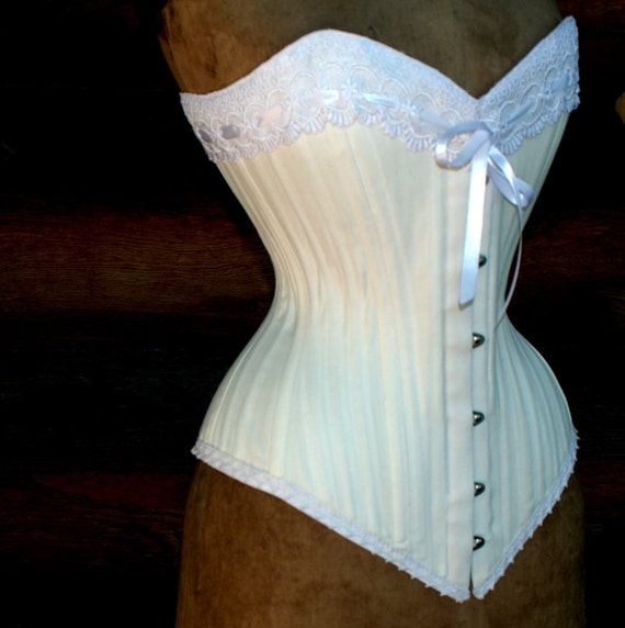 Victorian Hourglass Corset Steel Boned Bridal Lingerie