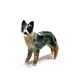 dog figurine - australian cattle dog - blue heeler - porcelain animal figurine