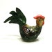 chicken figurine - rooster with fancy tail - porcelain animal figurine