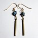 Titanium Quartz Earrings with Brass cylinders