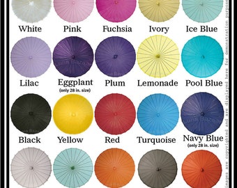 Do It Yourself Handpainted Wedding Parasol traced with wording