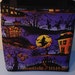 Halloween Scene, Fabric Gift Tote Bag, Gift Wrap, Reusable, Graveyard, Candy Bag, Trick or Treat, Witches