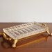 Vintage crystal and gold tray
