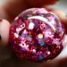 Glitter Resin Ring, Pink, Rose Colored Glasses Pink Resin Cocktail Ring, Out of this World Giant Sparkly Twinkle Glitter Modern Dome Ring