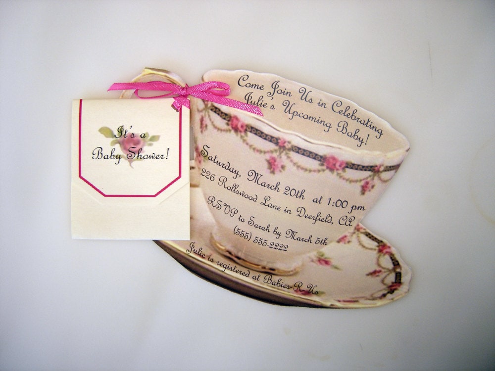 Teacup Invitation High Tea Invitation Tea Party Invitation