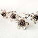 CLEARANCE - HAIRPINS - 4 pins, snowflake, Swarovski crystal - gray, silver