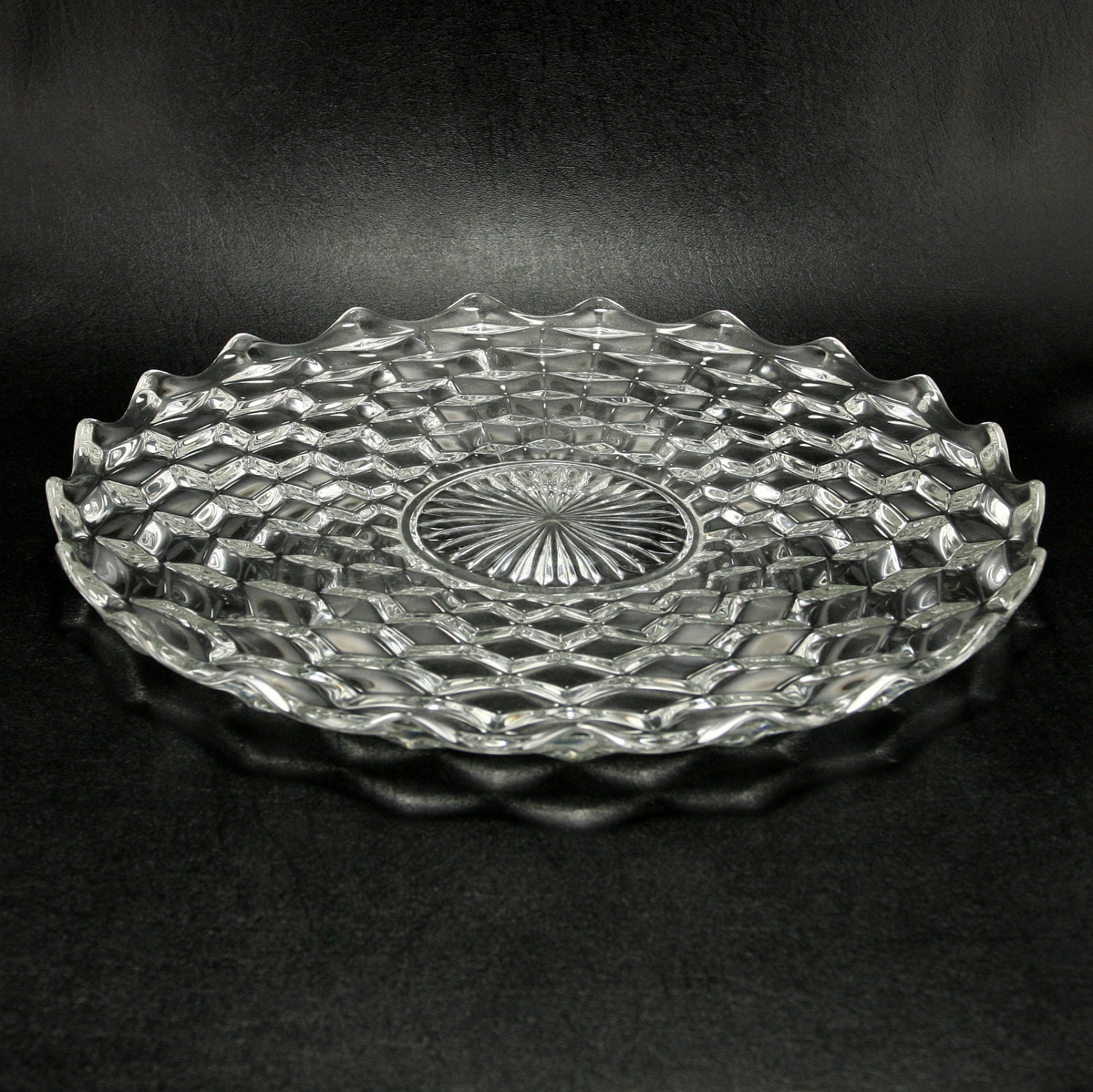 Fostoria American Glass Cabaret Platter Vtg