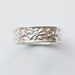 Silver Wedding Band Sterling Woodland Floral Vine Bridal Engagement Ring
