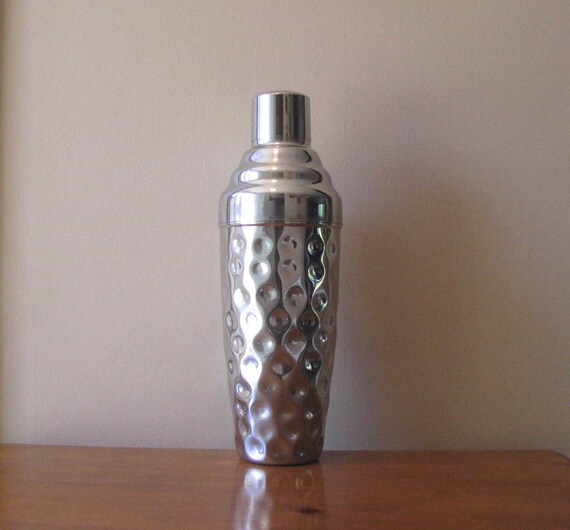 Vintage Large Chrome Cocktail Shaker by whimsicalvintage on Etsy