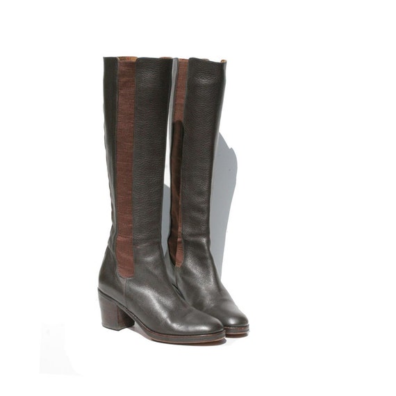 brown leather riding boots size 6