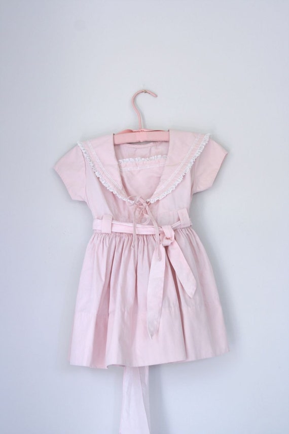 reserved for c and e....Vintage pink sailor dress