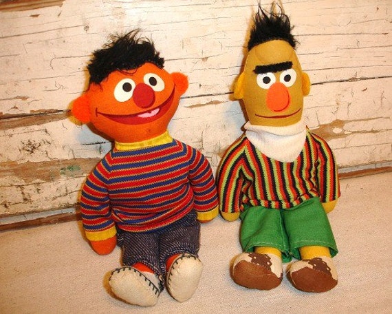 vintage bert and ernie dolls