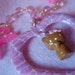 Hello Kitty Dangle Pink Heart Bows Beaded Necklace