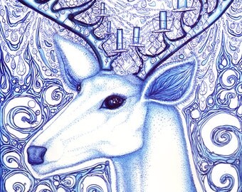 The Chandelier Deer - 8x10 archival giclee print