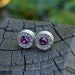 Bullet Earrings stud or post, nickel silver Speer .357 Sig Handcrafted with Swarovski crystals