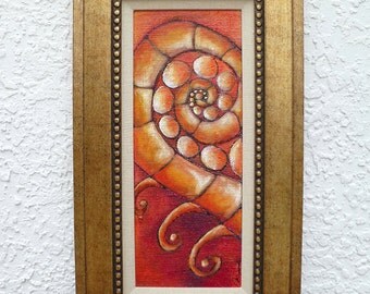 SALE Non vitrage I original mixed media art, marked down 50%, swirl, abstract, home decor, acrylic, ready to hang, framed art