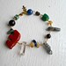 The Long & Winding Road. Stone Beaded Wire Wrapped Kyanite Crystal Charm Bracelet