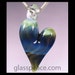 Sparkling Blue and Green Glass Heart Necklace Focal - Lampwork Bead - Hand Blown Glass Jewlery (2848)