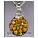 SALE - Blown Glass Pendant - Sea Anemone Boro Lampwork Focal Bead - Hand Blown Glass Jewelry (3236)