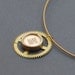 Guitar String Steampunk Jewelry- Antique Typewriter Key Shift Lock Necklace