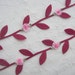 BURGUNDY PINK Ombre Flower Leaf Trim on a Vine Scrapbooking Quilts Clothing Bridal Embellishment