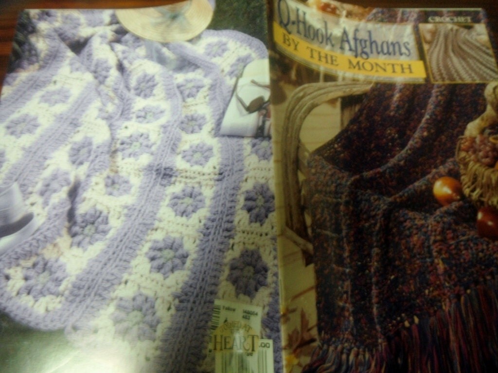Afghan Crochet Pattern Leaflet Q Hook Afghans By The Month