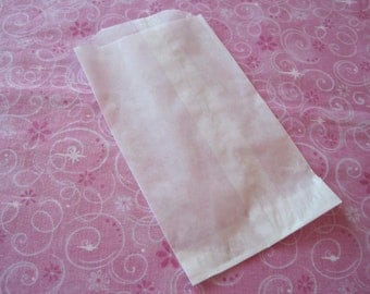 100 Wax Bags, Cookie Bags, Pastry Bags, Food Bags, Glassine Bags, Grease Resistant, Bakery Goods, Candy Bags, Party Favor Bags 3.75x6.25