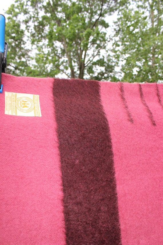 Vintage Hudson's Bay Point Blanket Wool 4 Point Wild