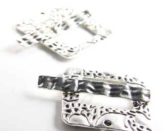 2sets Oxidized Silver Tone Base Metal Toggle Clasps (15242Y-K-237)