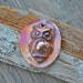 One (1) Copper Large Owl Oval Pendant Component